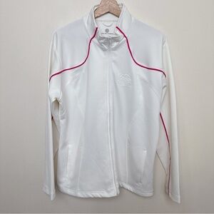 Level Wear Womens Xlarge Spandex Full Zip Golf Ivory Jacket CN